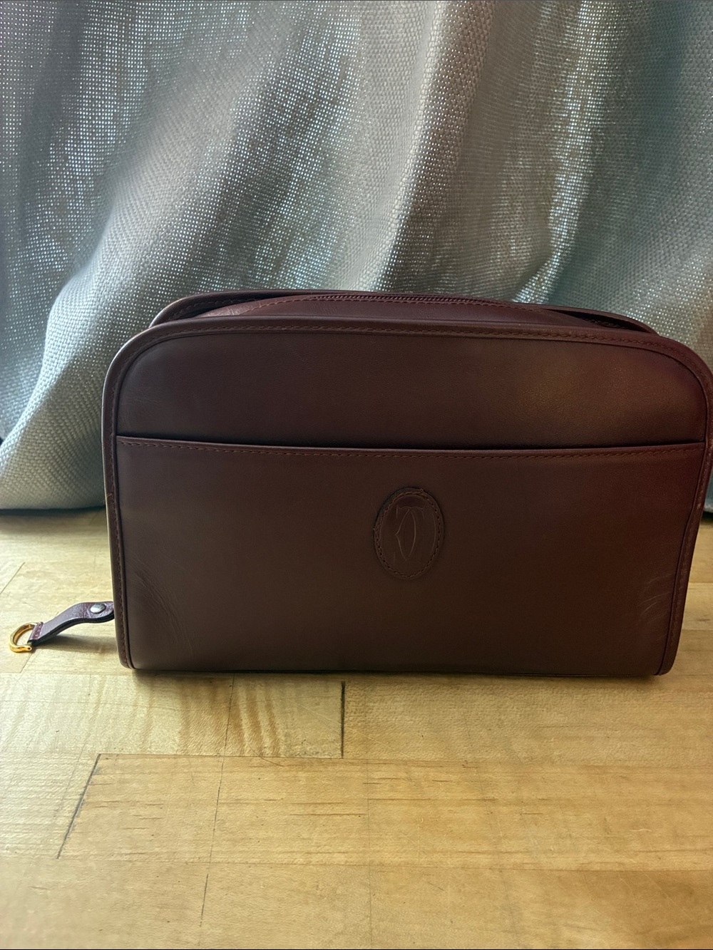 Cartier Must De Vintage Toiletry Dopp Makeup Vanity Case Bag w COA!